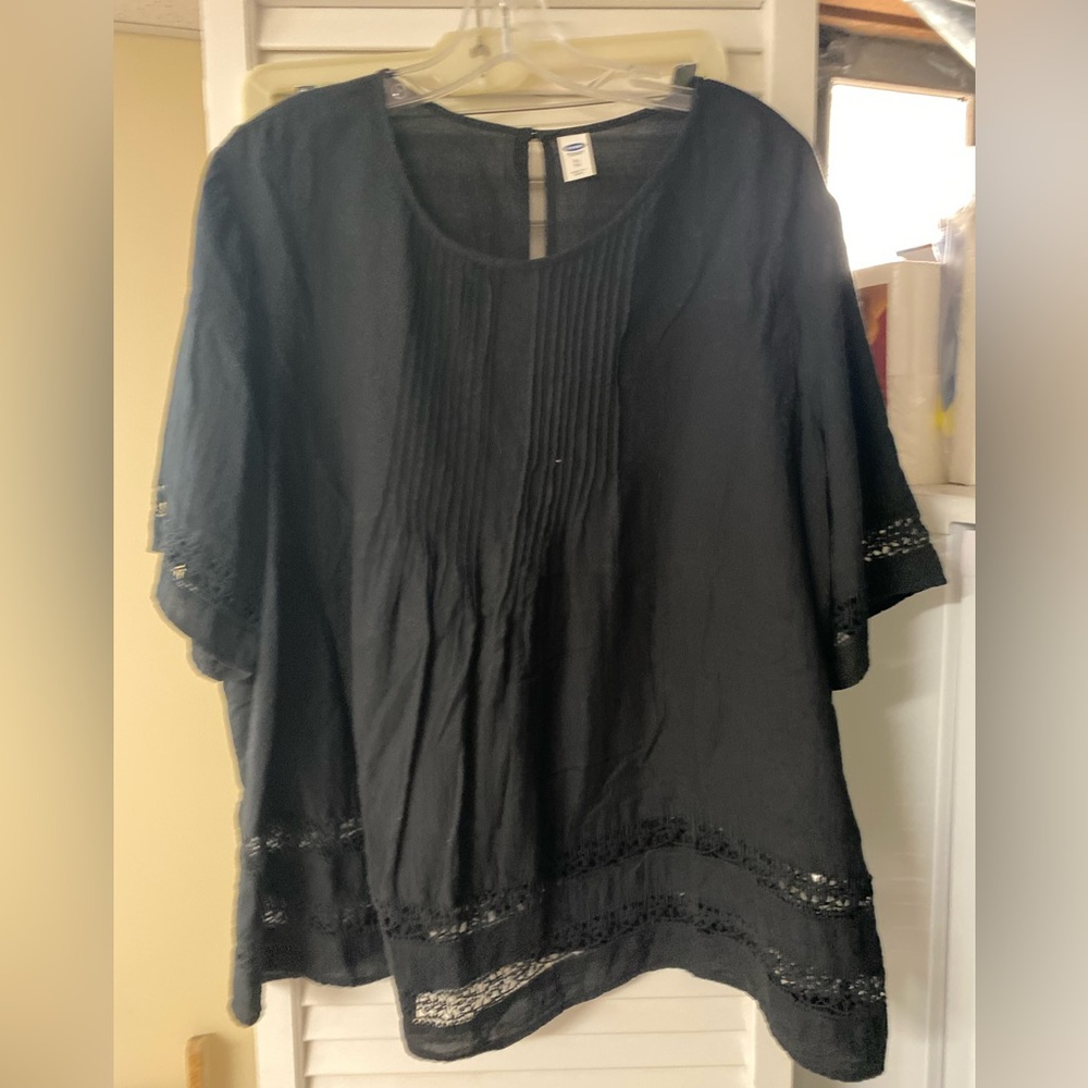 Black cotton blouse